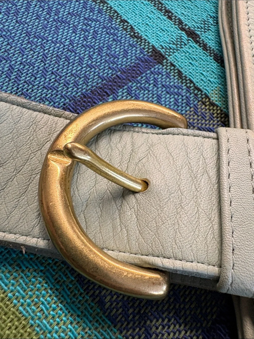 Vintage Coach 4140 light green tote
